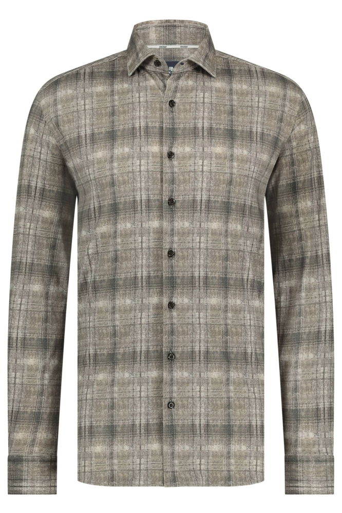 State of Art beige heren overhemd | Vooraanzicht