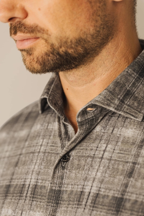 State of Art beige heren overhemd | Close up