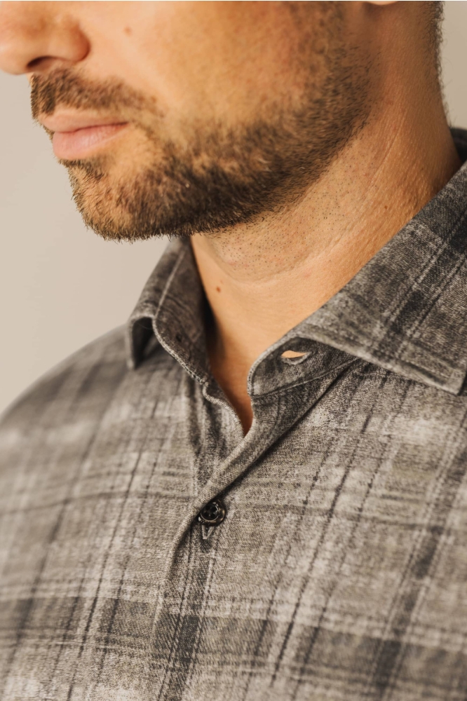 State of Art beige heren overhemd | Close up