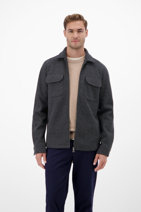 Lerros blauwe heren overhemd | Model vooraanzicht