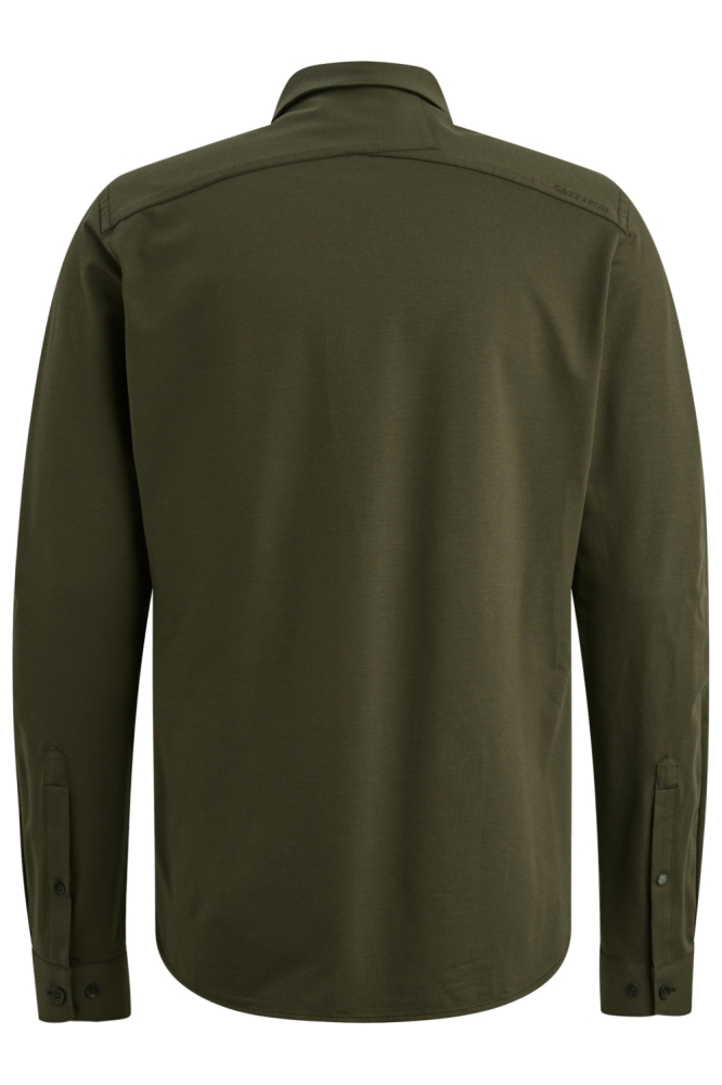 Cast Iron groene heren overhemd | Achteraanzicht