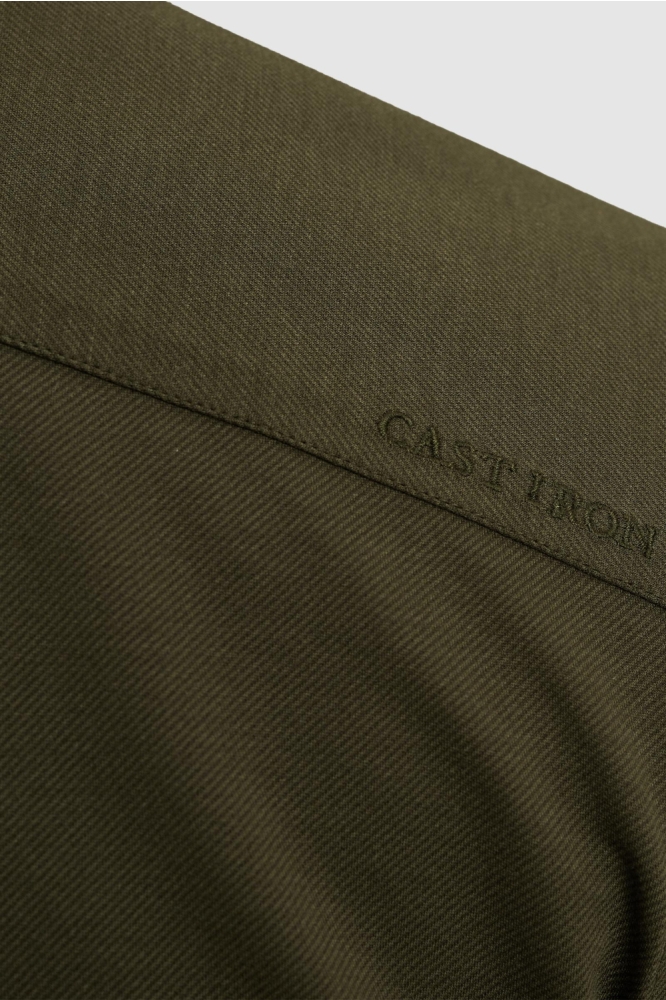 Cast Iron groene heren overhemd | Close up