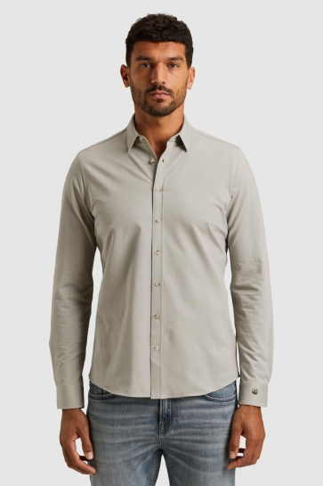 Cast Iron long sleeve shirt twill jersey 2 t Grijs