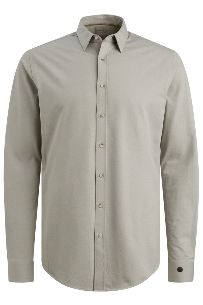 Cast Iron grijze heren overhemd | Vooraanzicht