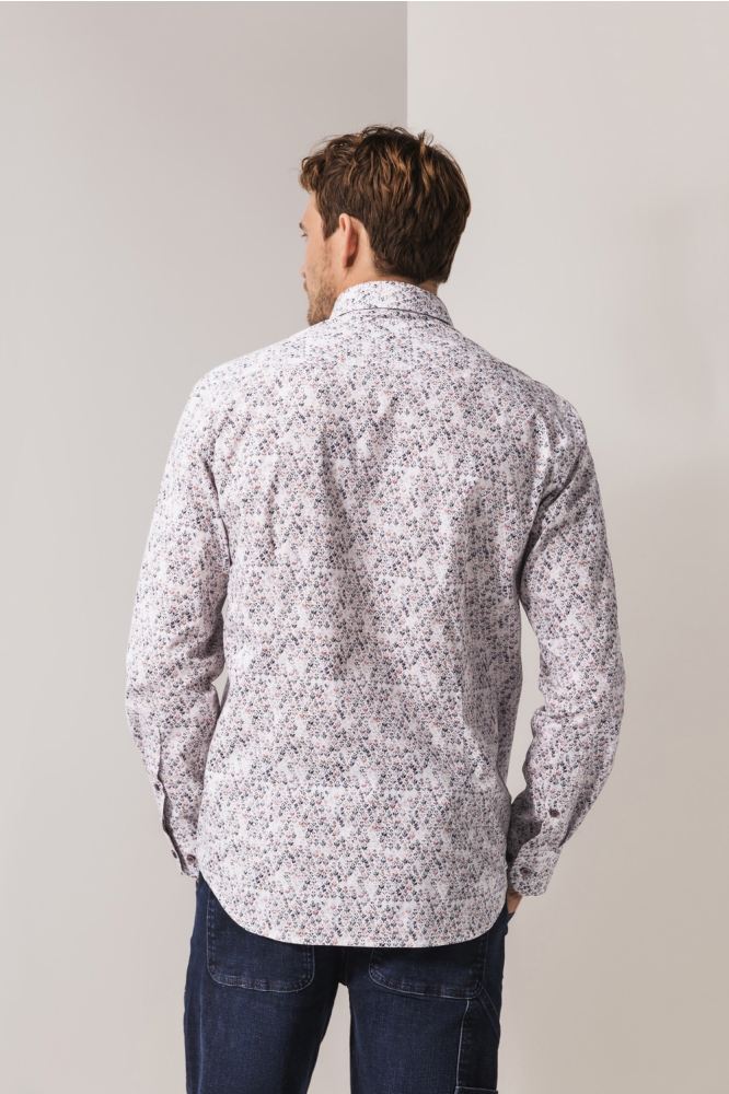 State of Art grijze heren overhemd | Model achteraanzicht