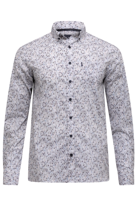 State of Art beige heren overhemd | Vooraanzicht