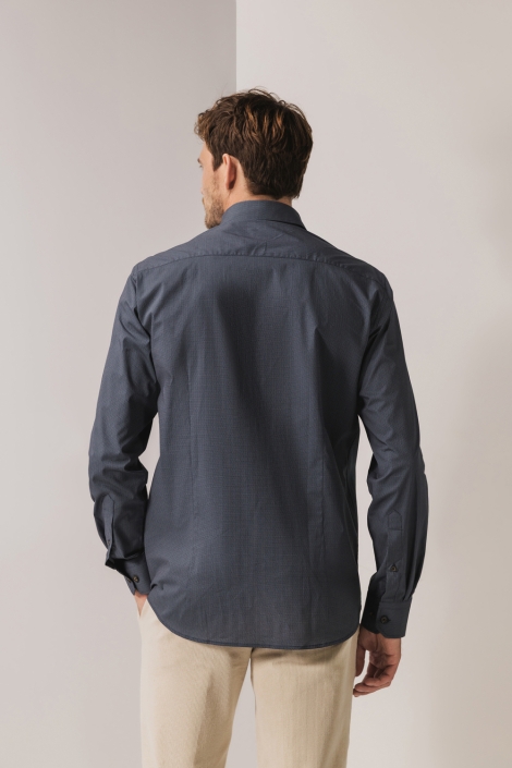 State of Art blauwe heren overhemd | Model achteraanzicht