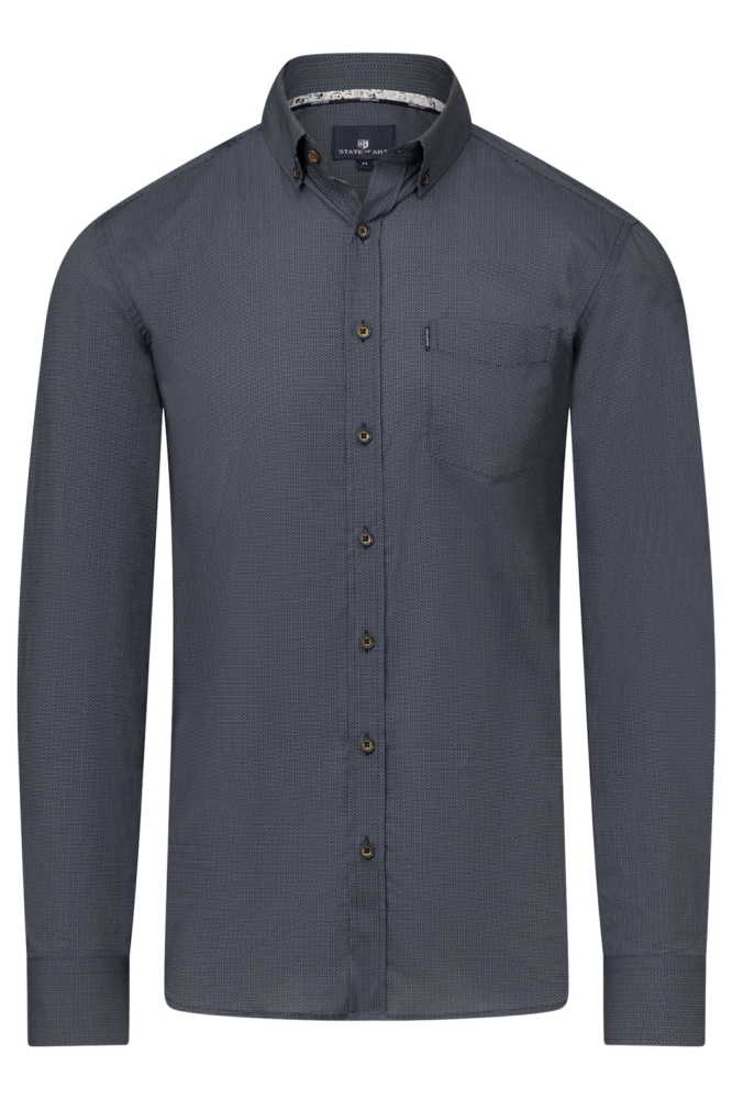 State of Art blauwe heren overhemd | Vooraanzicht
