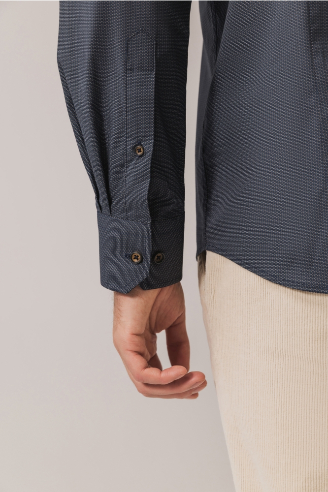 State of Art blauwe heren overhemd | Close up