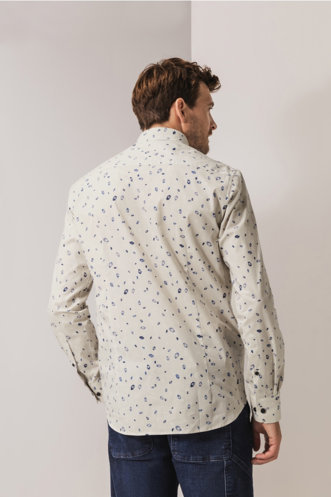 State of Art grijze heren overhemd | Model achteraanzicht