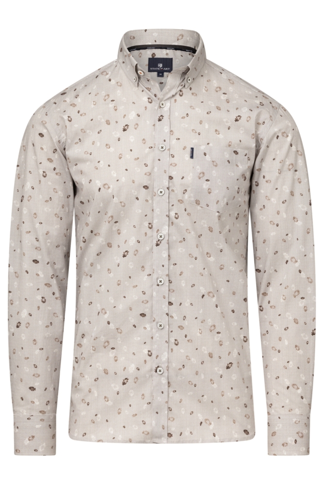 State of Art grijze heren overhemd | Vooraanzicht