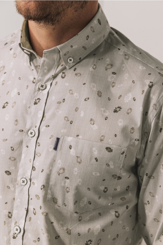 State of Art grijze heren overhemd | Close up