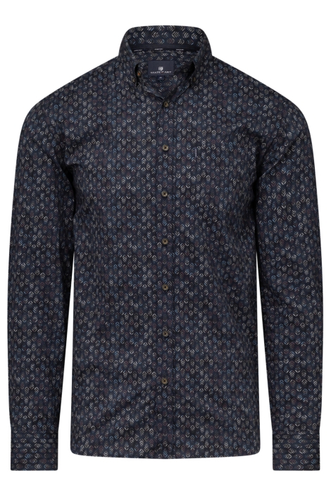 State of Art blauwe heren overhemd | Vooraanzicht