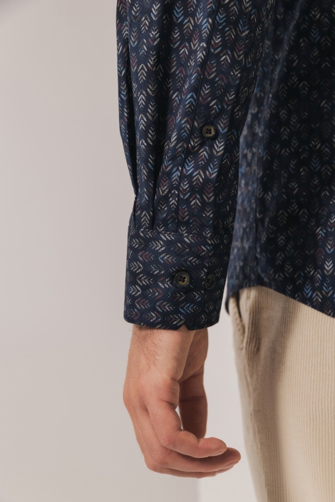 State of Art blauwe heren overhemd | Close up