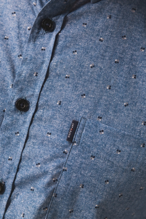 State of Art blauwe heren overhemd | Kleurstaal