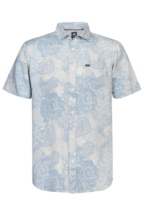 Petrol Industries blauwe heren overhemd | Vooraanzicht