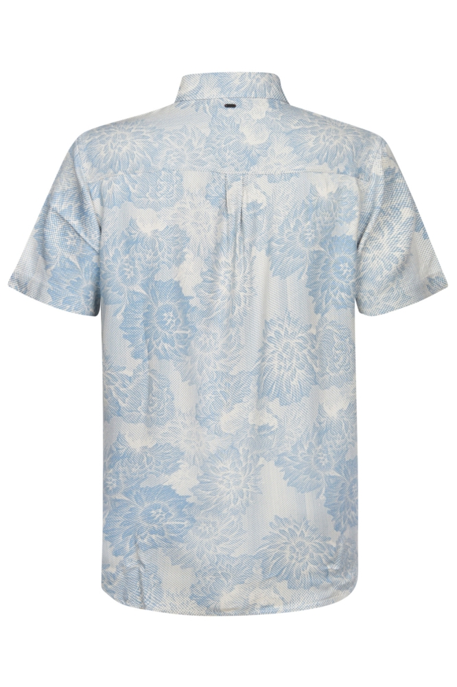 Petrol Industries blauwe heren overhemd | Achteraanzicht