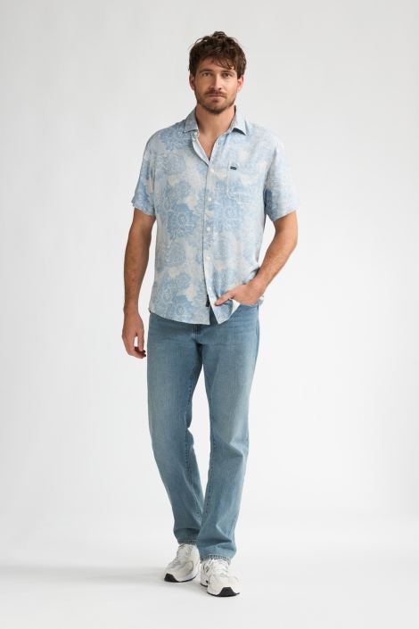 Petrol Industries blauwe heren overhemd | Model