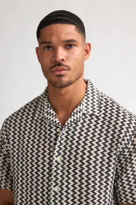 Petrol Industries beige heren overhemd | Close up