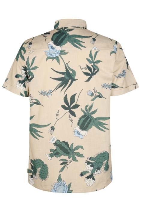 Petrol Industries beige heren overhemd | Achteraanzicht