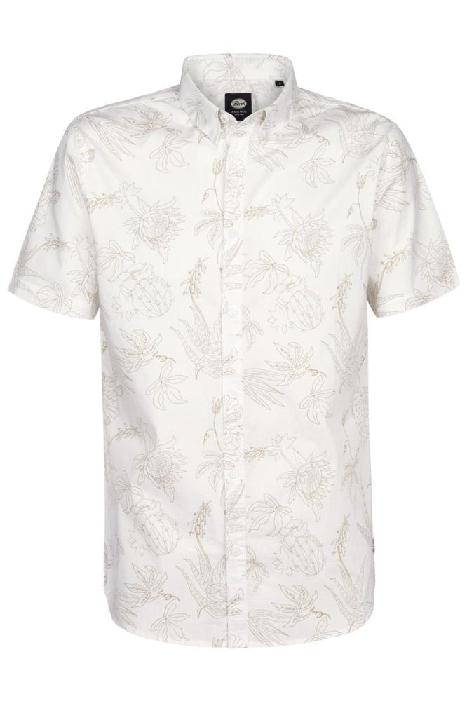 Petrol Industries witte heren overhemd | Vooraanzicht