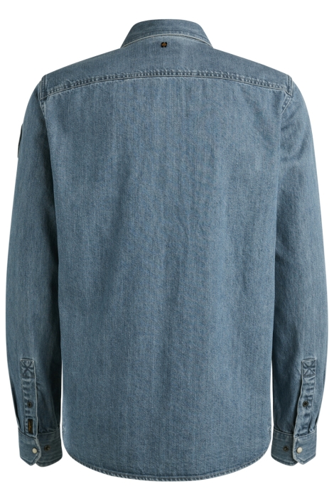 PME legend blauwe heren overhemd | Achteraanzicht