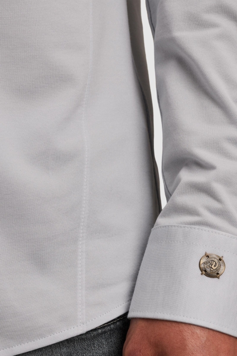 Cast Iron blauwe heren overhemd | Close up