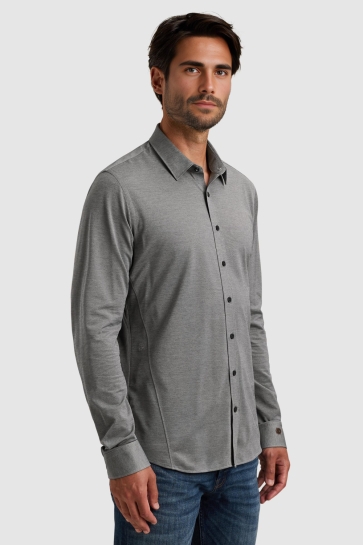 Cast Iron long sleeve shirt tech jersey ligh Blauw