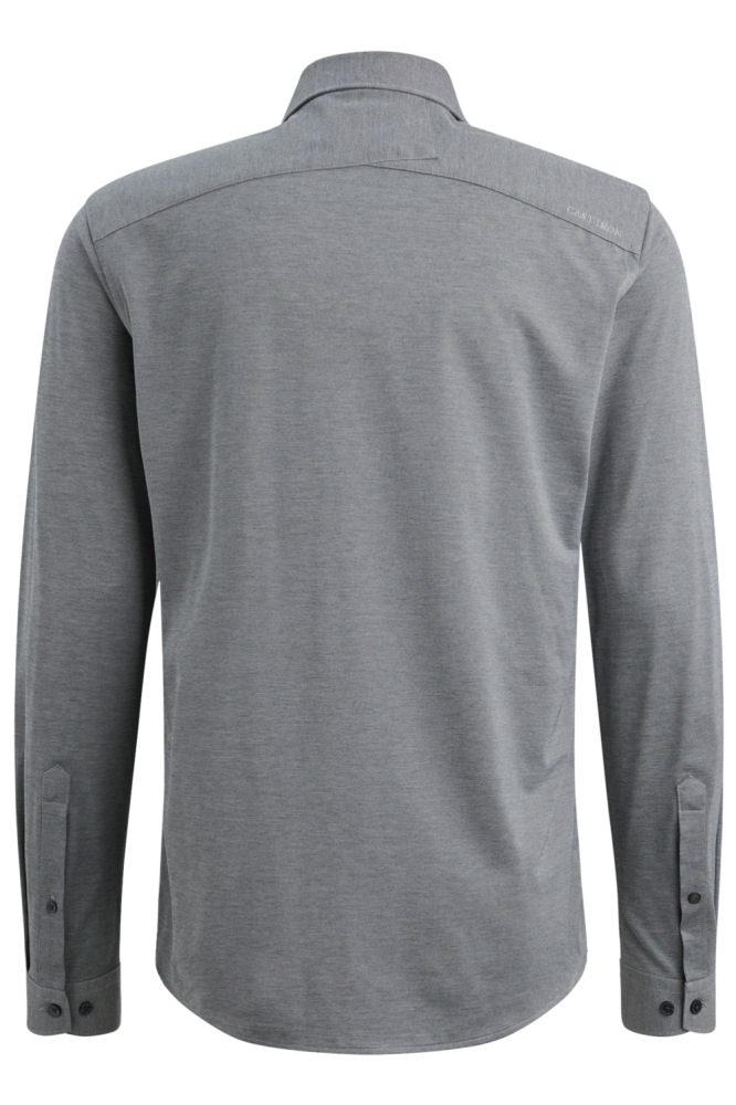 Cast Iron blauwe heren overhemd | Achteraanzicht