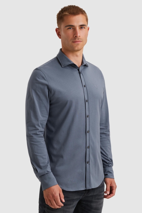 PME legend blauwe heren overhemd | Model vooraanzicht