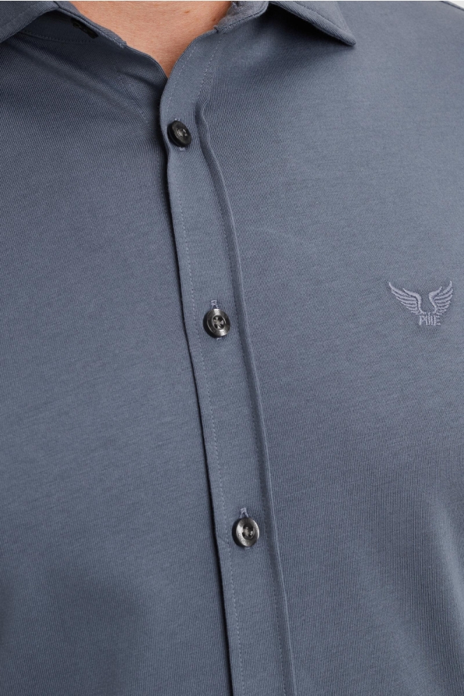 PME legend blauwe heren overhemd | Close up