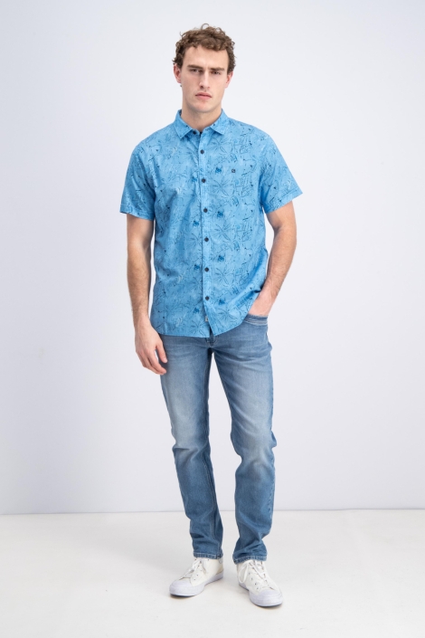 Gabbiano blauwe heren overhemd | Model