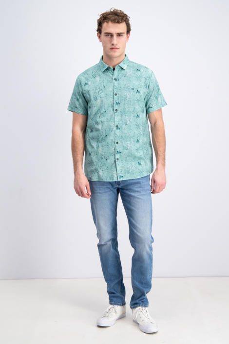 Gabbiano groene heren overhemd | Model