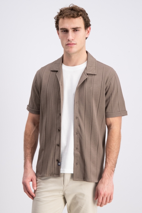 Gabbiano bruine heren polo | Model vooraanzicht