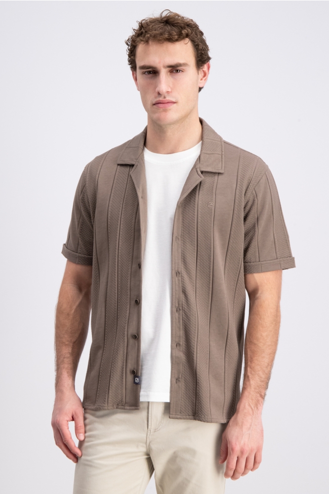 Gabbiano bruine heren polo | Model vooraanzicht