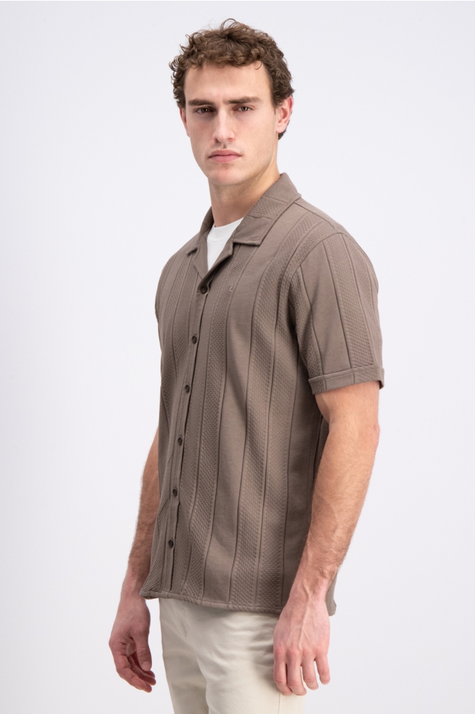 Gabbiano bruine heren polo | Model zijaanzicht