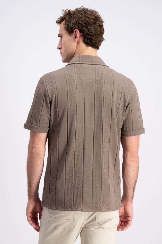 Gabbiano bruine heren polo | Model achteraanzicht