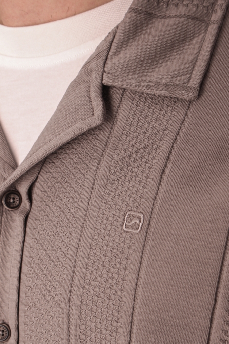 Gabbiano bruine heren polo | Close up