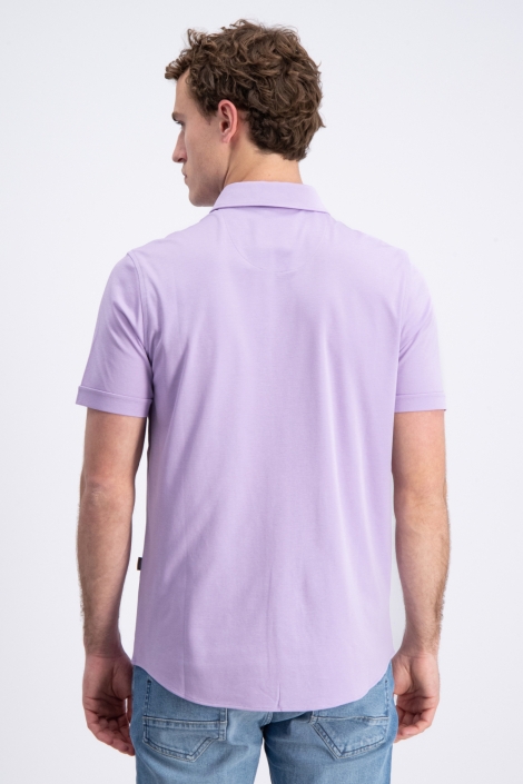 Gabbiano paarse heren polo | Model achteraanzicht