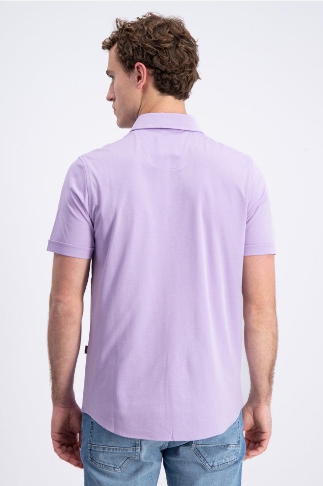 Gabbiano paarse heren polo | Model achteraanzicht