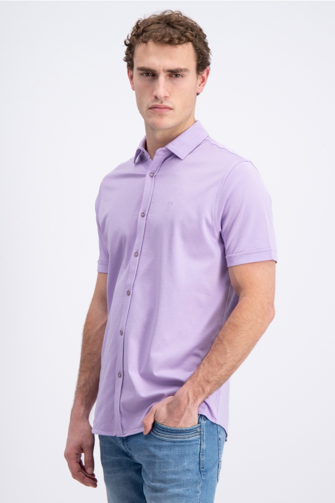 Gabbiano paarse heren polo | Model zijaanzicht