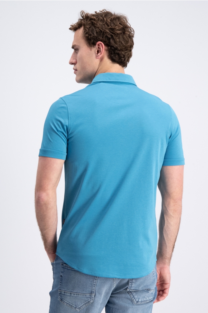 Gabbiano blauwe heren overhemd | Model achteraanzicht