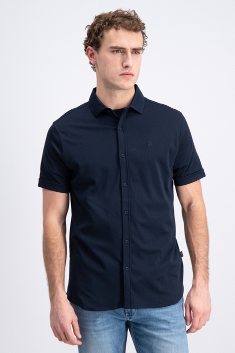 Gabbiano blauwe heren overhemd | Model vooraanzicht