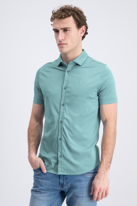 Gabbiano groene heren overhemd | Model vooraanzicht