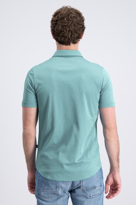 Gabbiano groene heren overhemd | Model achteraanzicht