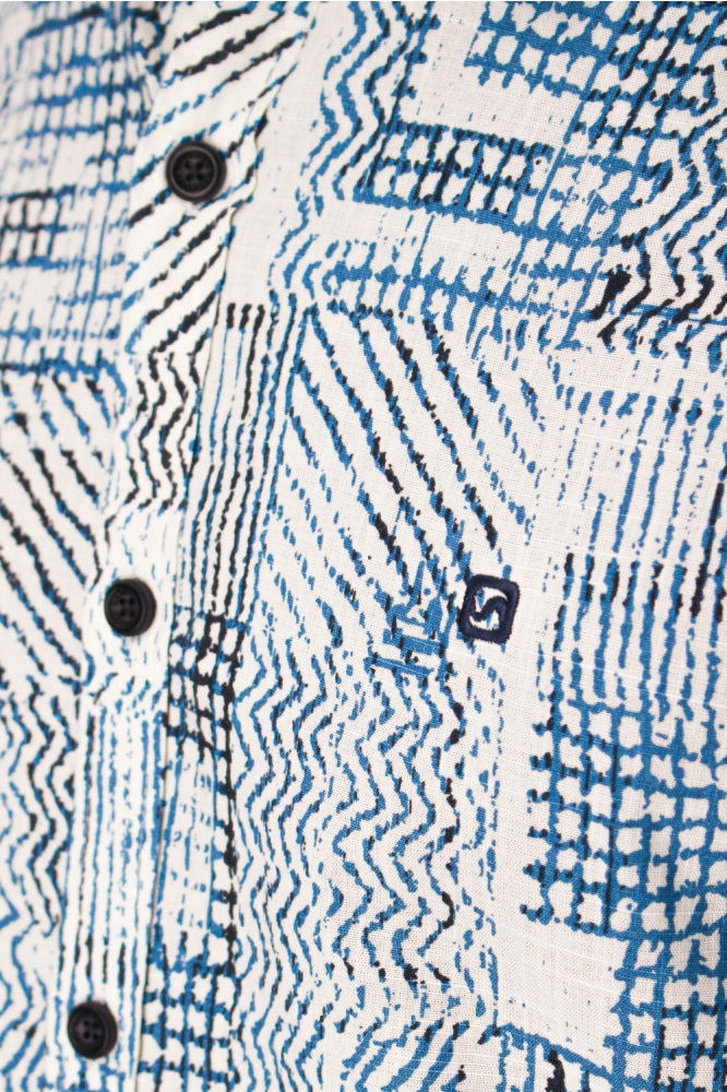 Gabbiano blauwe heren overhemd | Close up