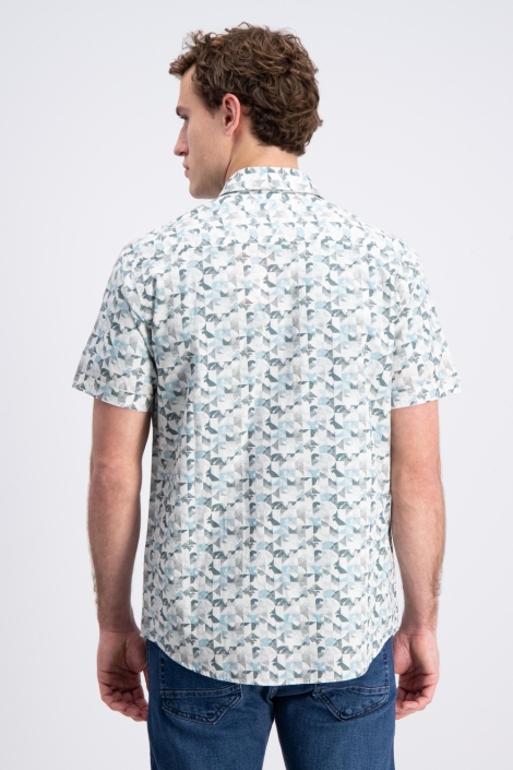 Gabbiano groene heren overhemd | Model achteraanzicht