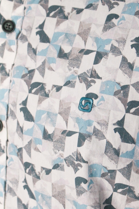 Gabbiano groene heren overhemd | Close up