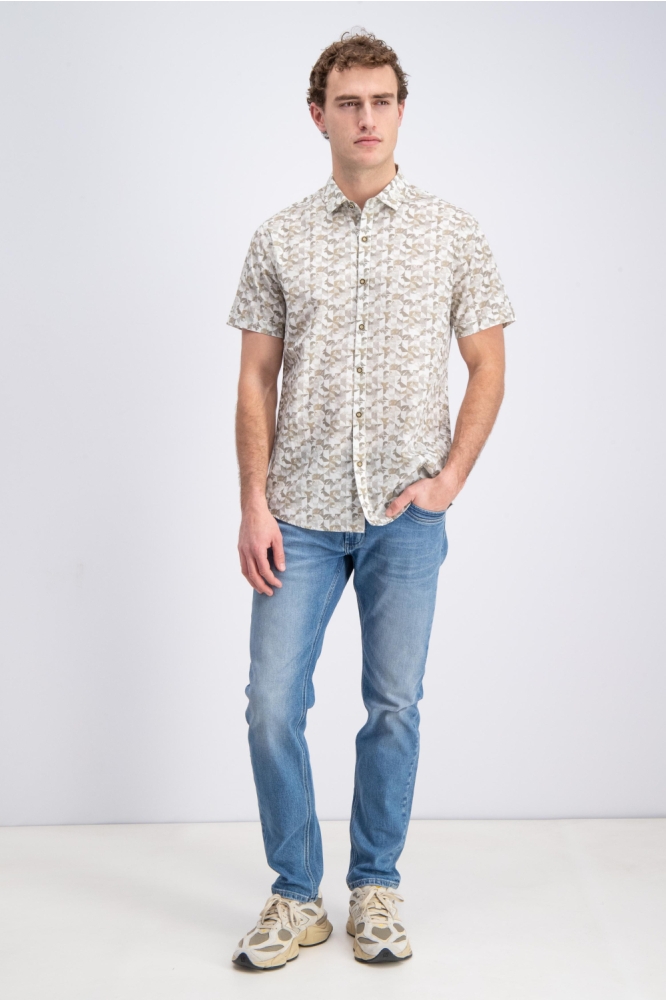 Gabbiano beige heren overhemd | Model