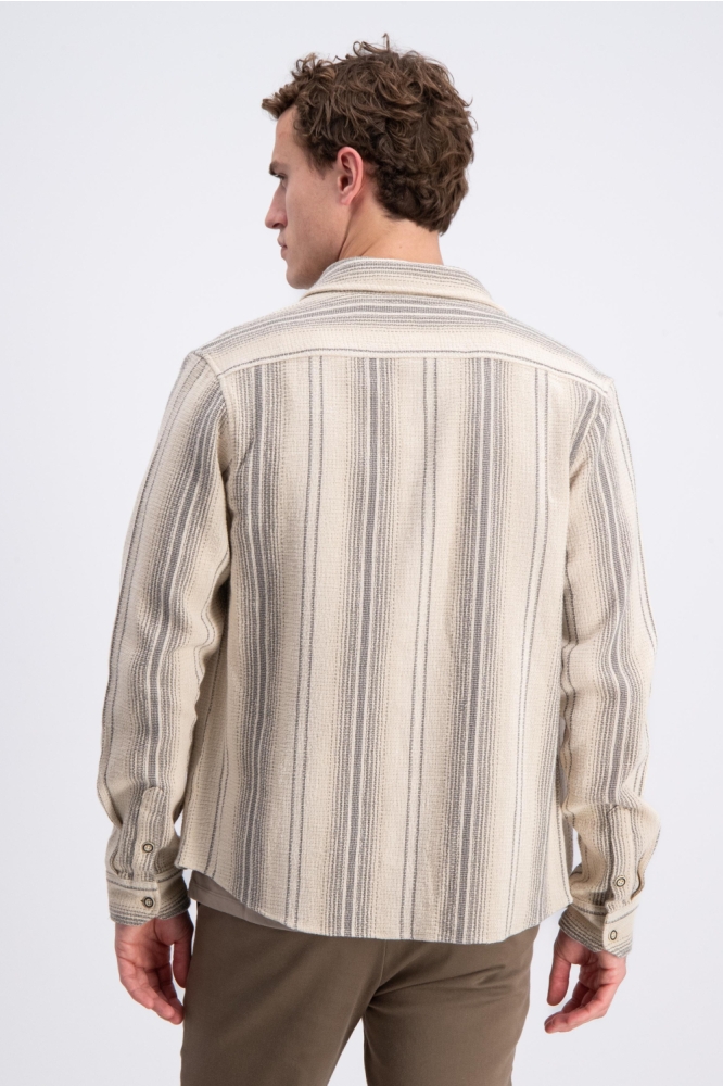 Gabbiano grijze heren overhemd | Model achteraanzicht